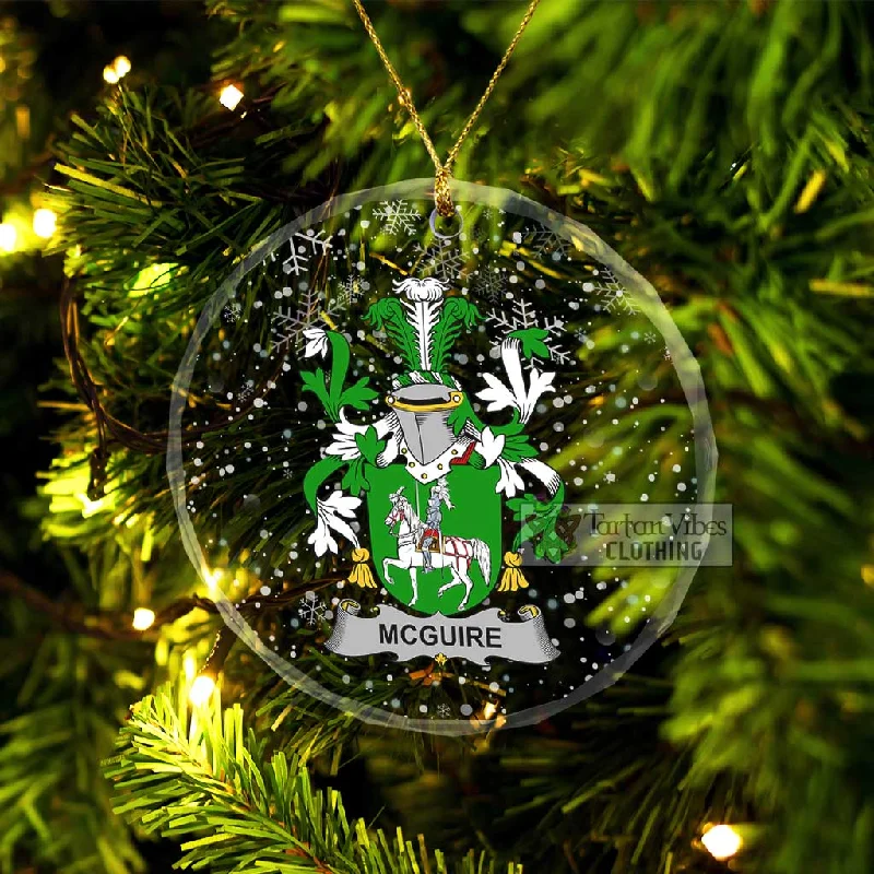 McGuire Irish Clan Christmas Glass Ornament with Coat of Arms Parka Down Jacket Wool Coat McGuire Irish Clan Christmas Glass Ornament with Coat of Arms Parka Down Jacket Wool Coat