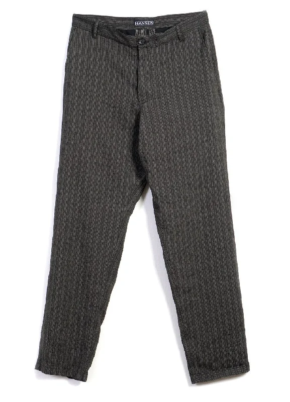 KEN | Wide Cut Trousers| Taupe Stripes Skinny Trousers Denim Stretchy