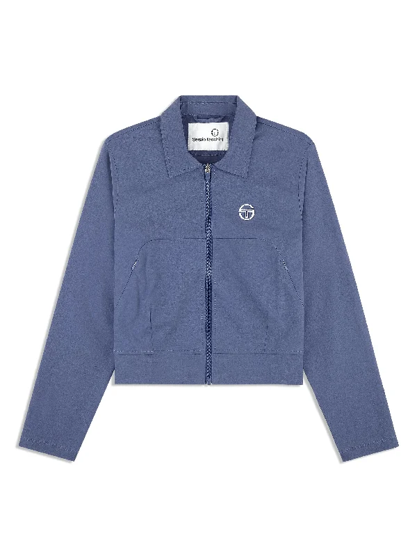 Aria Track Jacket- Blue Indigo Corduroy Jacket Velvet Jacket Brocade Jacket