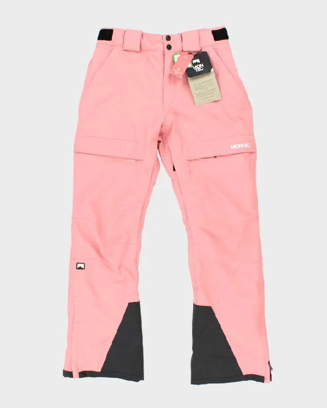 Deadstock Montec Pink Ski Trousers - W32 L30 Trousers sophisticated sleek