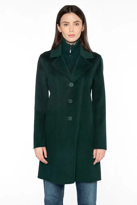 Kinross Cashmere Knit Insert Notch Collar Coat Welt Pockets Slit Pockets Flap Pockets Kinross Cashmere Knit Insert Notch Collar Coat Welt Pockets Slit Pockets Flap Pockets