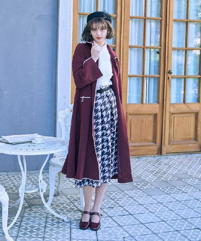 Bicolor Cape Sleeve Coat / an another angelus [51BD03j002]. Peter Pan Collar Cowl Neck Turtleneck