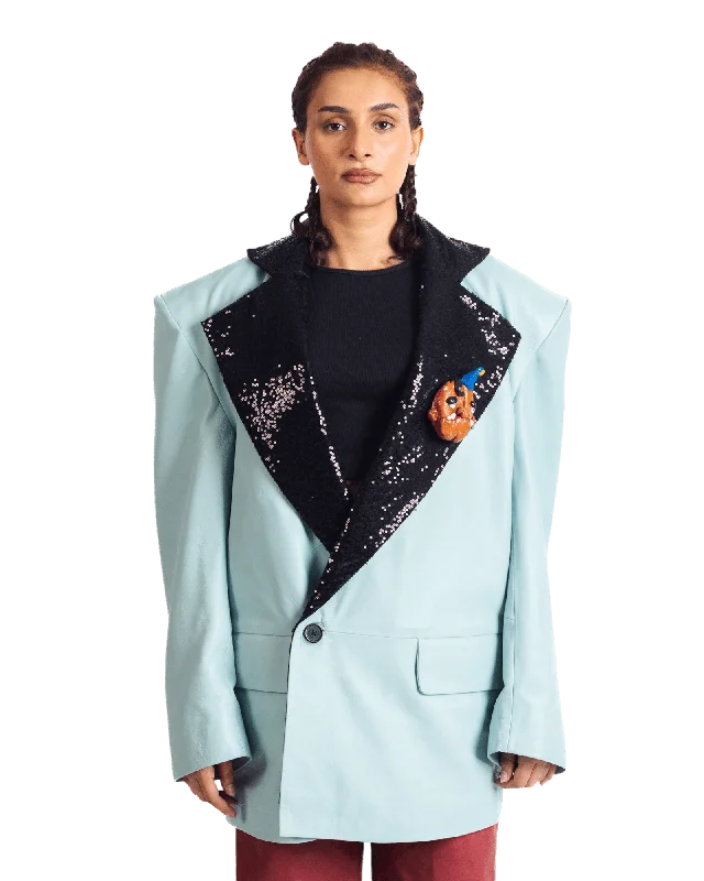 "ELECTRIC ELVIS" BLAZER Women's Navy Jacket