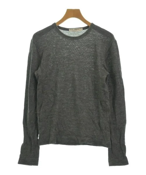 DOLCE&GABBANA Sweaters Denim Fabric Leather Fabric Suede Fabric