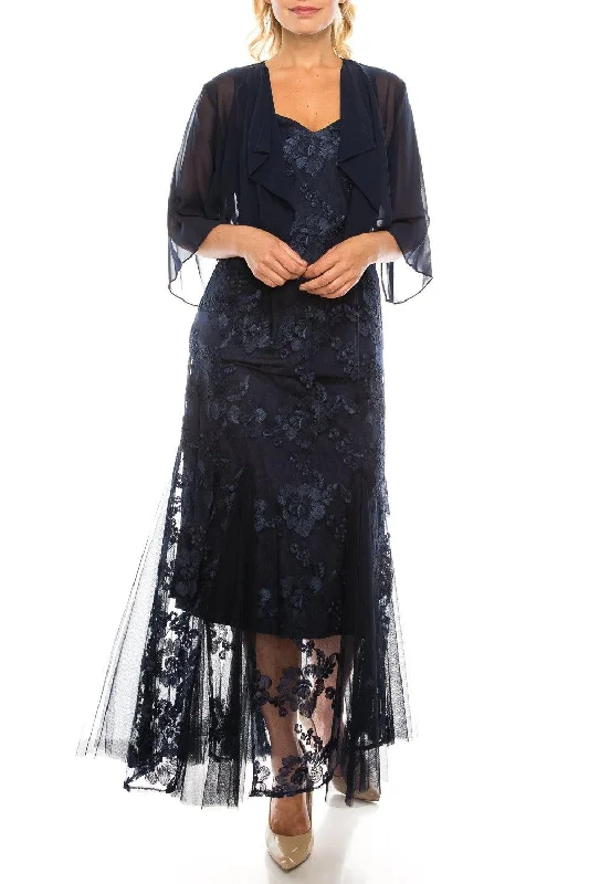 Alex Evenings 8217899 Long Formal Chiffon Jacket Dress Notch Collar Peter Pan Collar Cowl Neck Alex Evenings 8217899 Long Formal Chiffon Jacket Dress Notch Collar Peter Pan Collar Cowl Neck