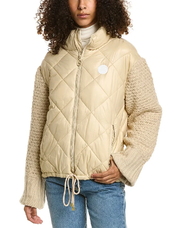 NOIZE Alejandra Quilted Coat Coat Overcoat Trench Coat