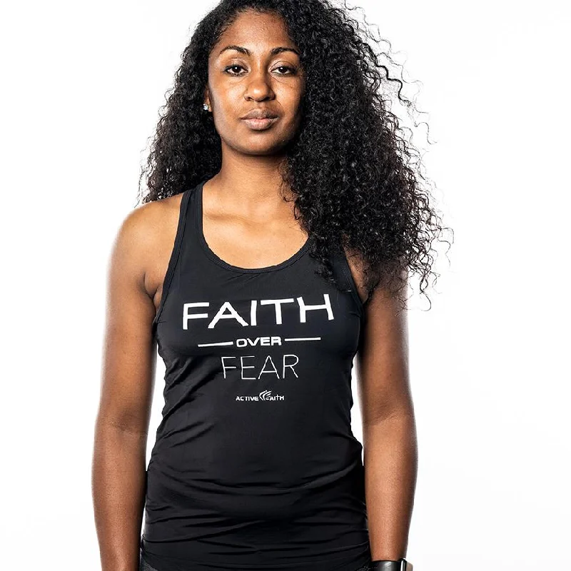 Women's Faith Over Fear Performance Tank comfortable tank top