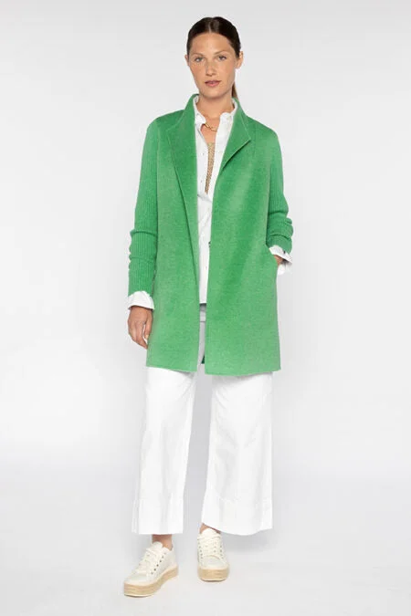 Kinross Cashmere Rib Sleeve Coat Faux Fur Real Fur Shearling