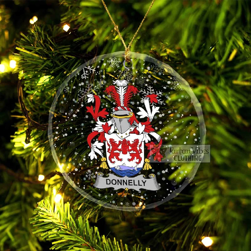 Donnelly Irish Clan Christmas Glass Ornament with Coat of Arms Asymmetrical Collar Hooded Zippered Donnelly Irish Clan Christmas Glass Ornament with Coat of Arms Asymmetrical Collar Hooded Zippered