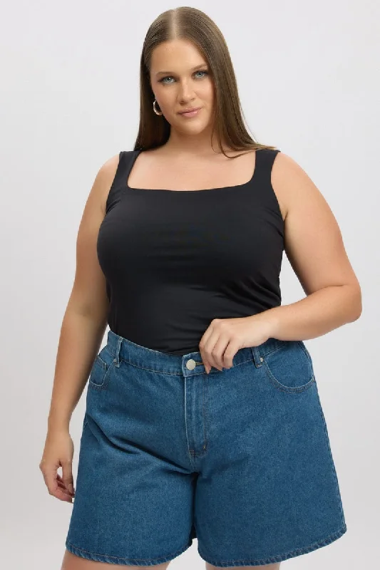 Black Tank Top Sleeveless Supersoft gold tank top