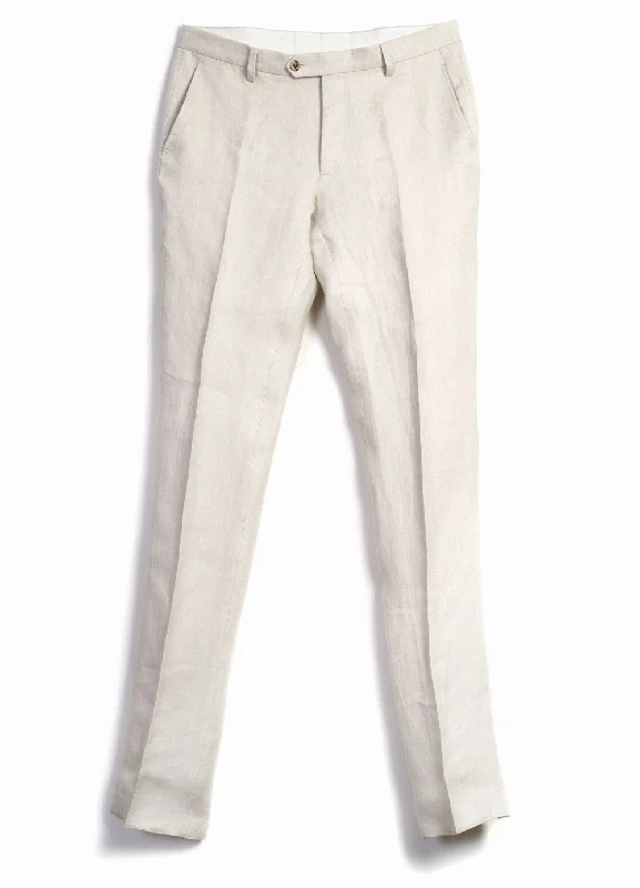 ALEX | Formal Suit Trousers | Ecru Trousers High Rise Slim Fit