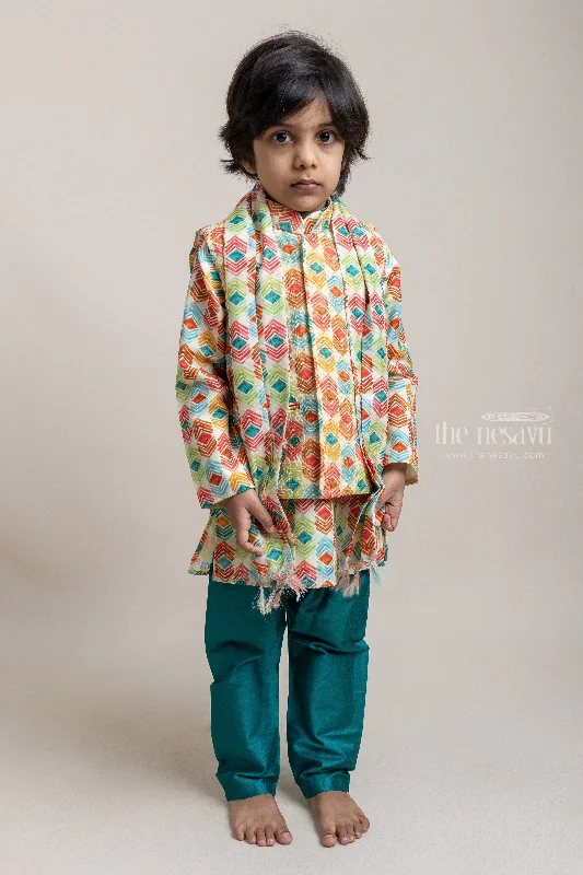 Pretty Green Abstract Printed Boys Kurta With Over coat And Dupatta Set Bodycon Sheath Shift Pretty Green Abstract Printed Boys Kurta With Over coat And Dupatta Set Bodycon Sheath Shift