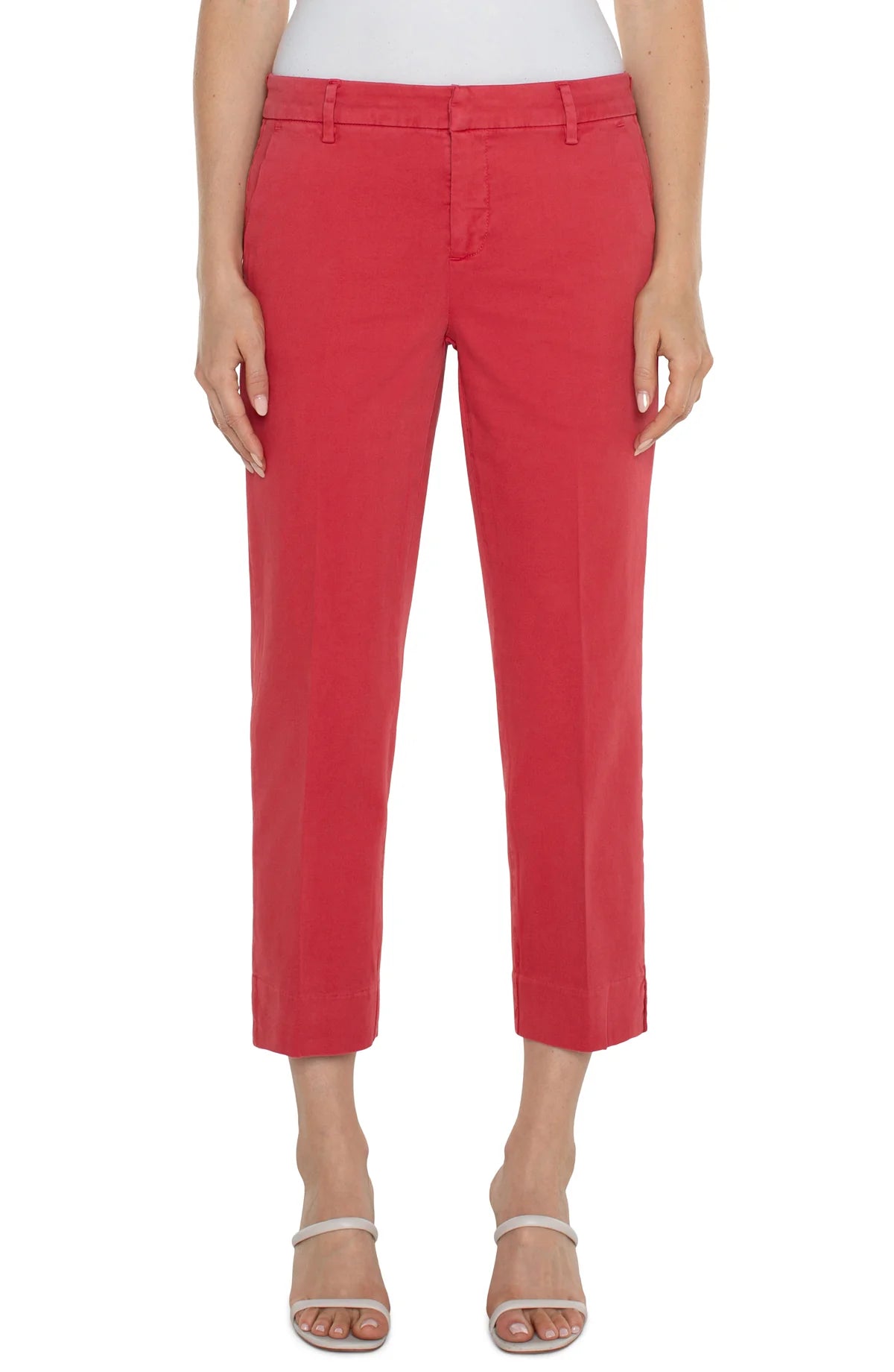 Kelsey Trouser with Slit in Berry Trousers sophisticated sleek