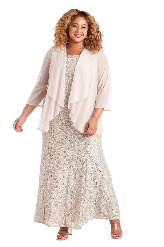 R&M Richards 2382W Long Plus Size Jacket Dress Cardigan Sweater Pullover
