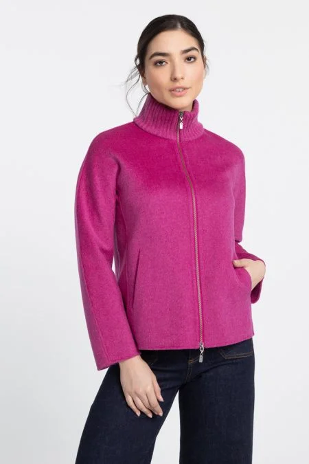 Kinross Cashmere Knit Collar Short Zip Coat Boat Neck Jacket Square Neck Jacket One-Shoulder Jacket Kinross Cashmere Knit Collar Short Zip Coat Boat Neck Jacket Square Neck Jacket One-Shoulder Jacket