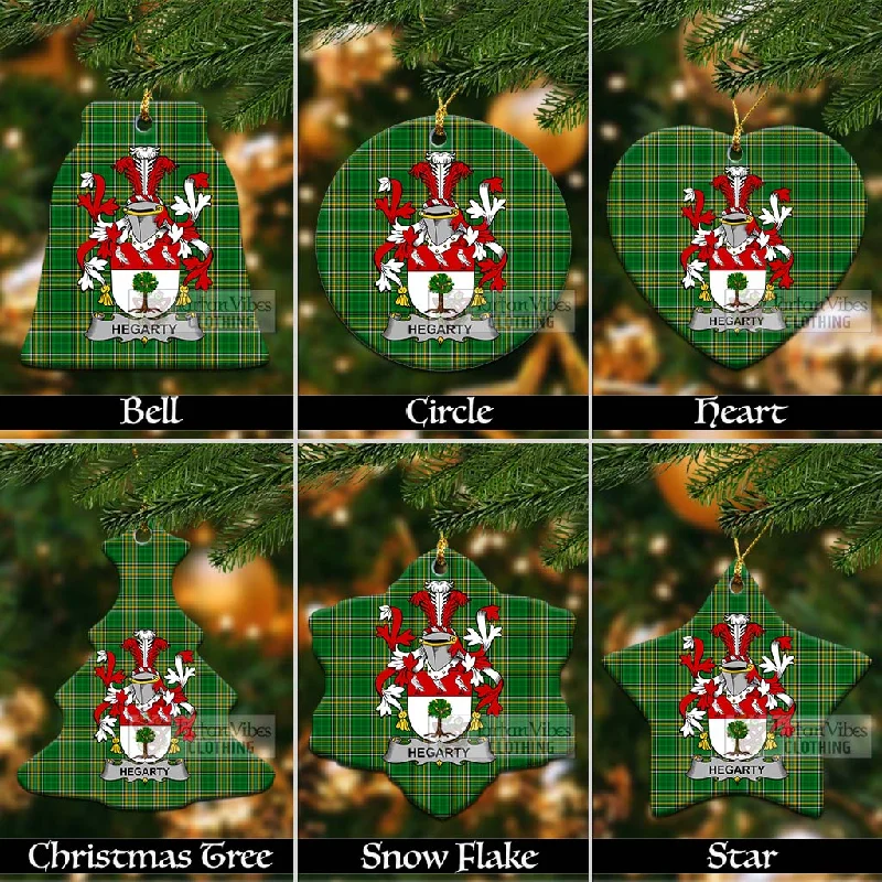 Hegarty Irish Clan Tartan Christmas Ceramic Ornament with Coat of Arms Zip Front Button Front Snap Front Hegarty Irish Clan Tartan Christmas Ceramic Ornament with Coat of Arms Zip Front Button Front Snap Front
