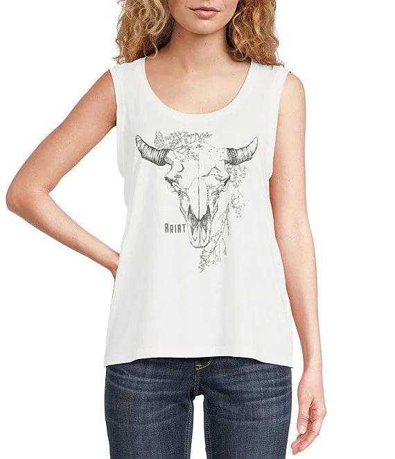 Ariat Womens Sleeveless Tank Top - Deadwood off shoulder tank