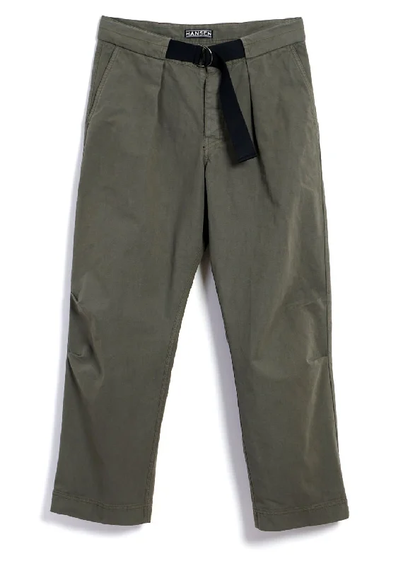 KARLO | Wide Cut Utility Trousers | Green Trousers versatile all-occasion