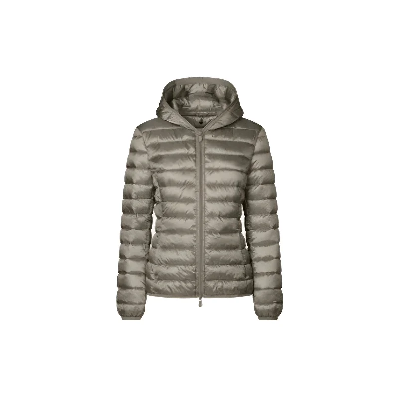 Woman's Alexis Hooded Puffer Jacket in Rainy Beige Striped Jacket Polka Dot Jacket Floral Jacket Woman's Alexis Hooded Puffer Jacket in Rainy Beige Striped Jacket Polka Dot Jacket Floral Jacket