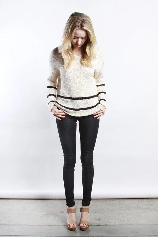 Stripe Ella Sweater Fitted Loose Oversized