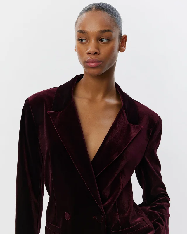 VIVIANSW BLAZER - Burgundy Women's Fashion Blazer