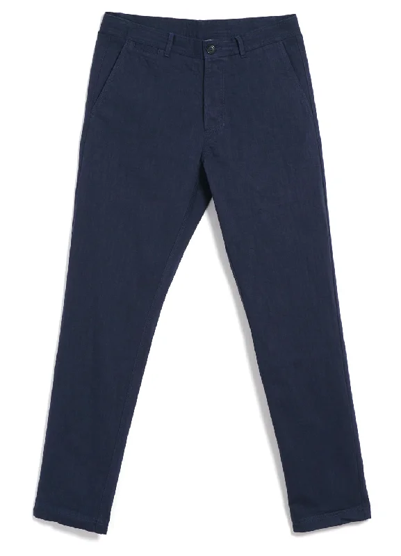 FRED | Regular Cut Work Trousers | Navy Slub Trousers Polka Dot Cute