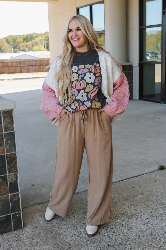 Cafe Errands Mauve Cream Sweater Cardigan Glossy Satin Silk