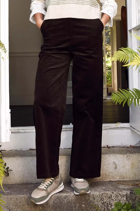 Brooke Stretch Corduroy Trouser | Chocolate Trousers Vintage Classic