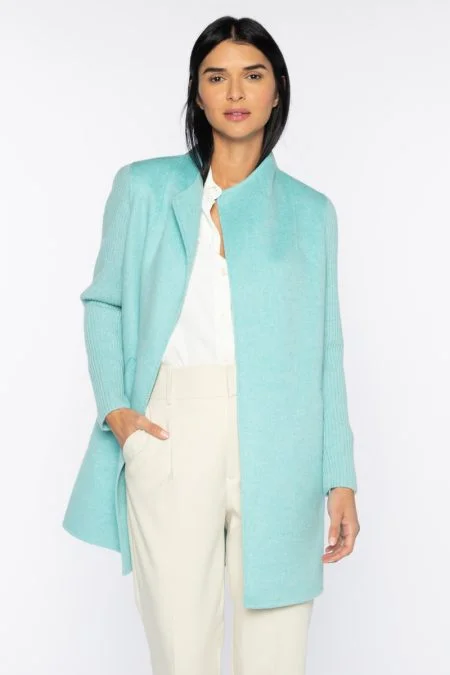 Kinross Cashmere Rib Sleeve Coat Quilted Jacket Anorak Windbreaker