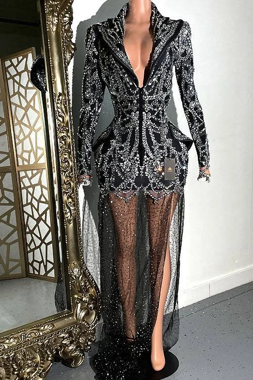 Fame Diamante Blazer Dress Women's High-End Blazer