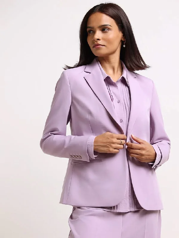 Wardrobe Lilac Relaxed-Fit Blazer Women's Wedding Blazer