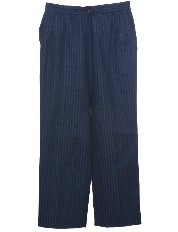 Striped Pattern Trousers - W29 L26 Trousers Office Stylish