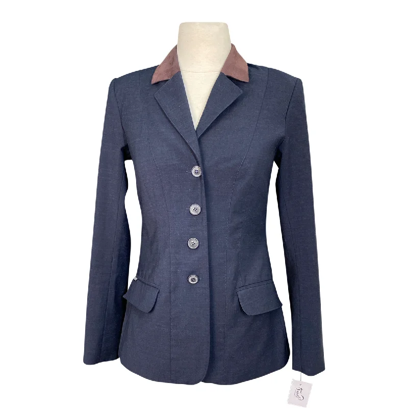 Winston Equestrian Classic Competition Coat in Navy/Brown Suede - Women's EU 34T (US 2L) Coat Overcoat Trench Coat Winston Equestrian Classic Competition Coat in Navy/Brown Suede - Women's EU 34T (US 2L) Coat Overcoat Trench Coat
