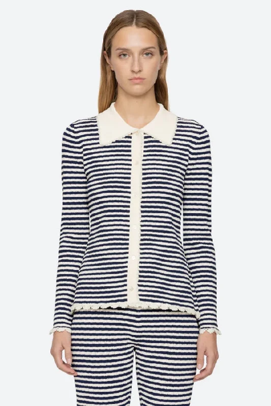 SEA NEW YORK Addy Cardigan Lace Blend Ribbed Blend Corduroy Blend