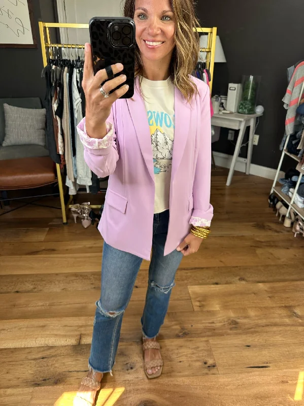 Best Kind Of Hero Lined Blazer - Lavender Silk Women's Blazer