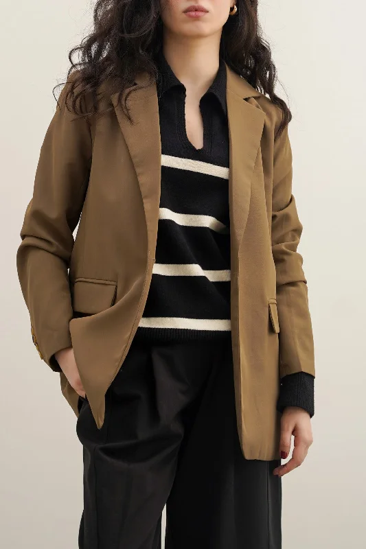 BASIC SINGLE-BUTTON BLAZER Women's Elegant Suit