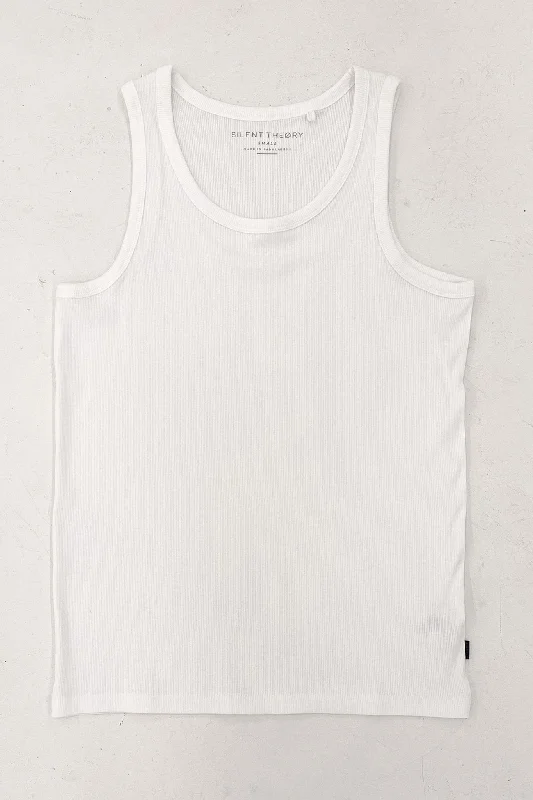 Rib Tank White cropped tank top