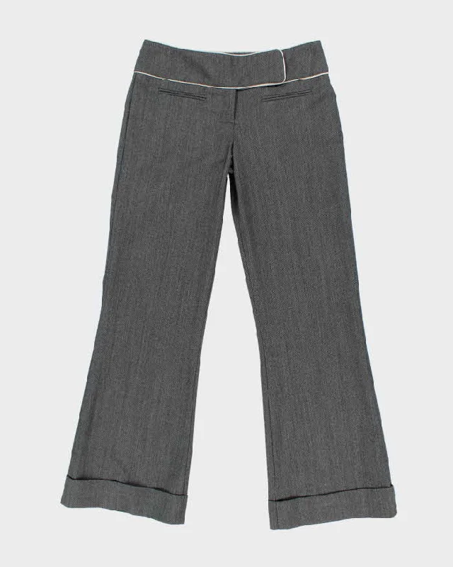 Y2k 00s Bebe Grey Suit Trousers - W30 L29 Trousers Print Floral