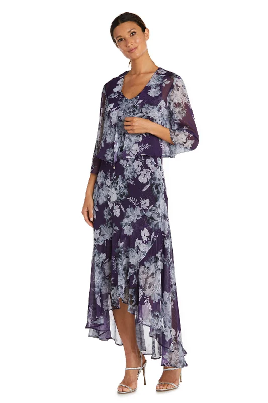 R&M Richards 7973 High Low Floral Mother of the Bride Jacket Dress One-Shoulder Jacket Off-the-Shoulder Jacket Asymmetrical Jacket R&M Richards 7973 High Low Floral Mother of the Bride Jacket Dress One-Shoulder Jacket Off-the-Shoulder Jacket Asymmetrical Jacket