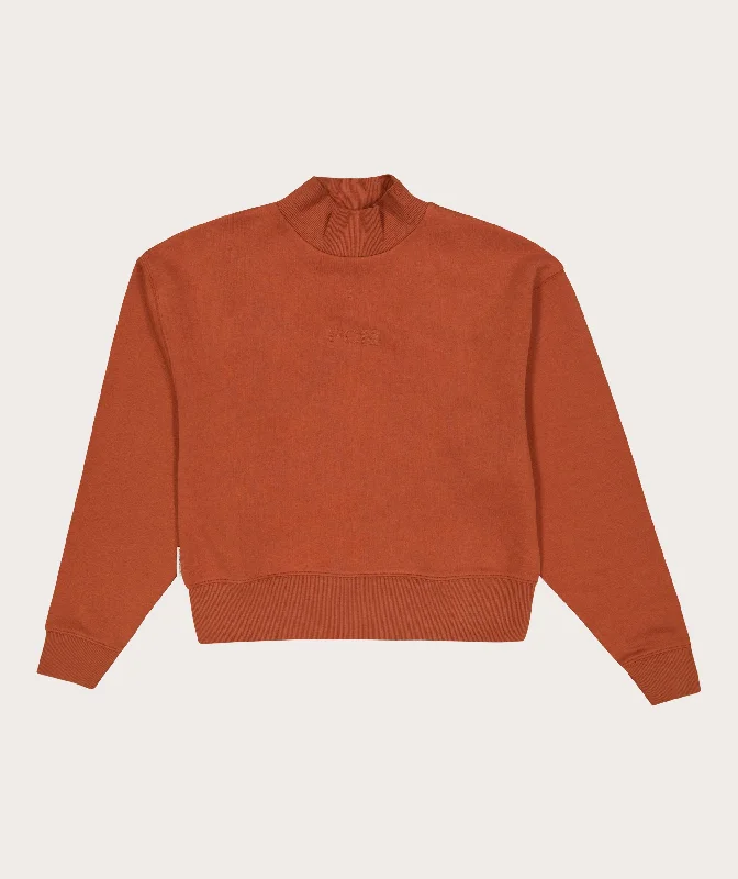 Ladies Turtle Neck Sweater - Rust Machine Wash Dry Clean Hand Wash