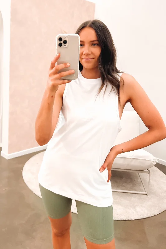 Anderson Tank White charcoal tank top