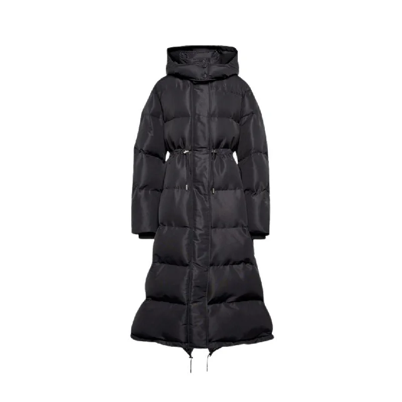 Alexander McQueen Puffer Coat - Women's 40 Asymmetrical Collar Hooded Zippered