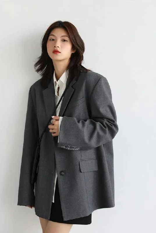 Office Style Wide Shoulder Classy Blazer Women's Luxurious Suit