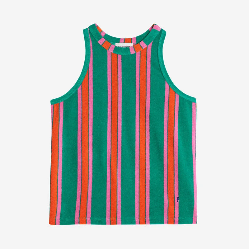 Bobo Choses Woman - Multicolour stripes terry tank top playful tank top