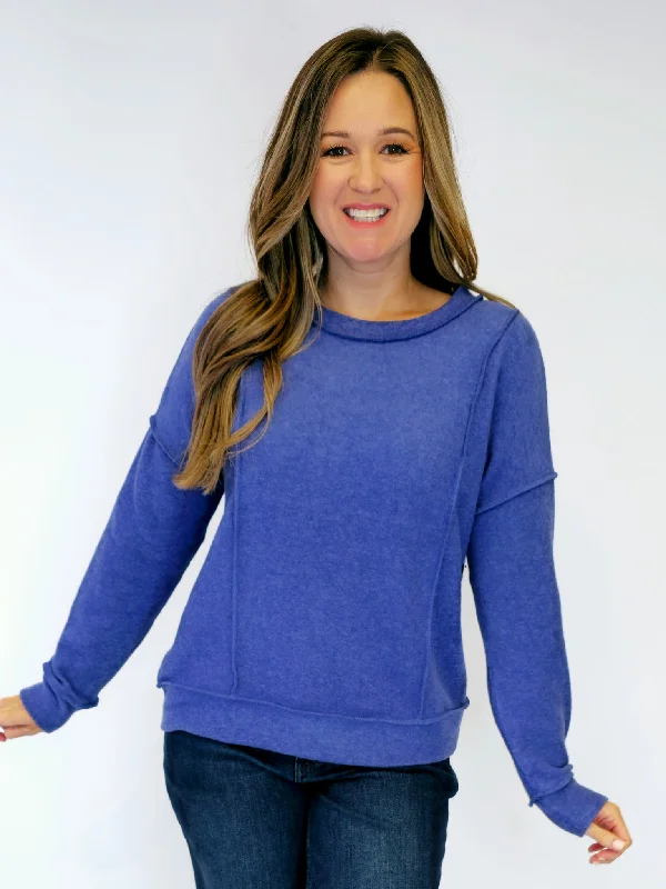 BRUSHED DROP SHOULDER SWEATER - MARLIN Soft Cozy Warm