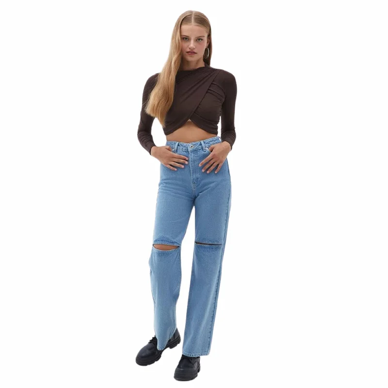 OXXO -  Straight Fit Denim Trousers Trousers stylish modern