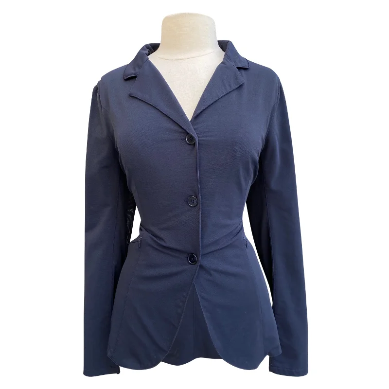 FITS Mesh Show Coat in Navy - Women's Small Suede Faux Fur Shearling