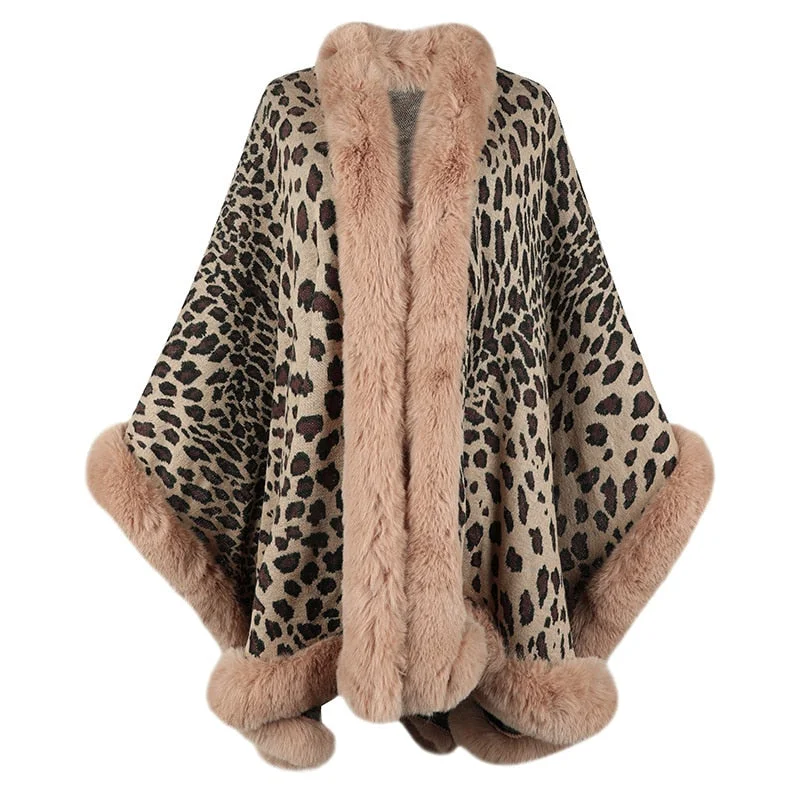 2022 Winter Thick Warm Poncho Fur Collar Cape Coat Women Vintage Raincoat Turtleneck Coat Wrap Coat 2022 Winter Thick Warm Poncho Fur Collar Cape Coat Women Vintage Raincoat Turtleneck Coat Wrap Coat