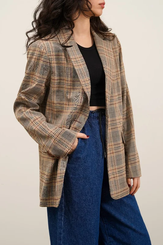 CHECKERED BLAZER Women's Premium Blazer