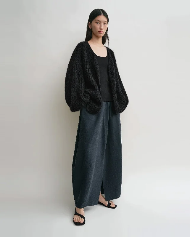 PUFFED CARDIGAN / BLACK Casual Formal Business